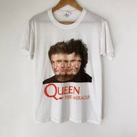 1989 Queen The Miracle Vintage Tour Band Rock T Shirt 80S 1980S Freddie Mercury