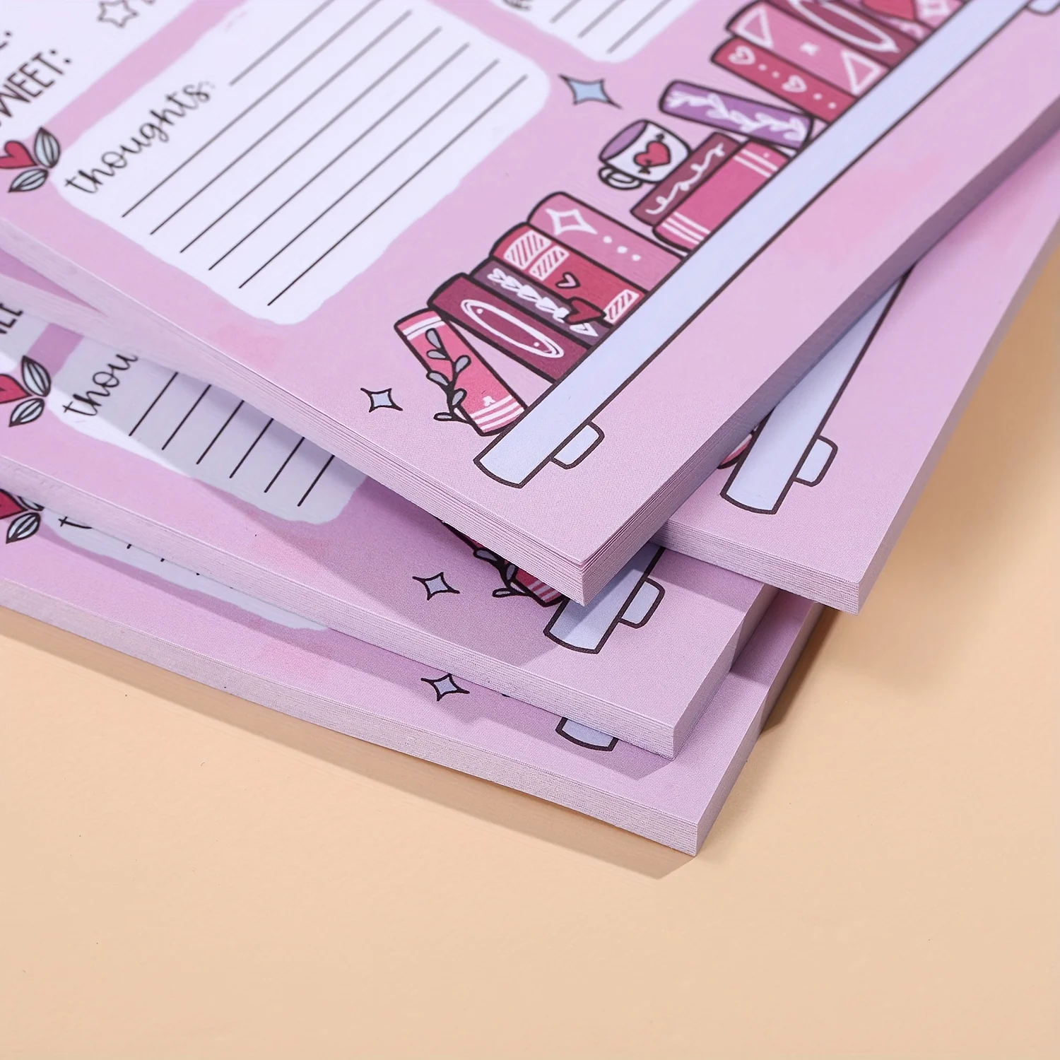 1/2/4 Stück lustiger Buchrezensions-Notizblock, perfektes Geschenk für Buchliebhaber und den täglichen Bürogebrauch, ideal zum Organisieren von Ideen und Notizen. – Detail 8