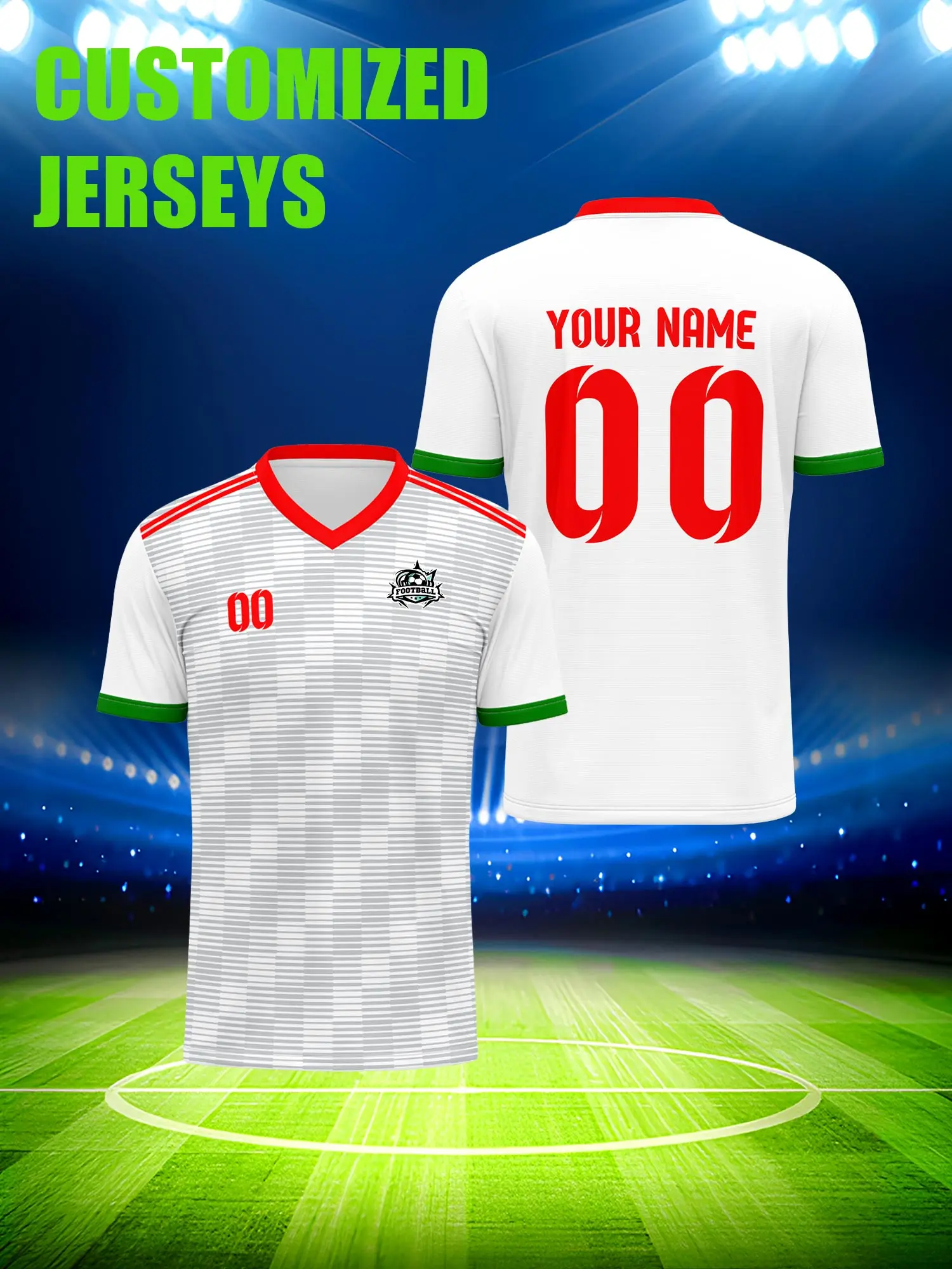 

Футбольная форма на заказ с индивидуальным изображением, номером и именем, дышащая, влагоотводящая тренировочная одежда из сетчатой ткани.