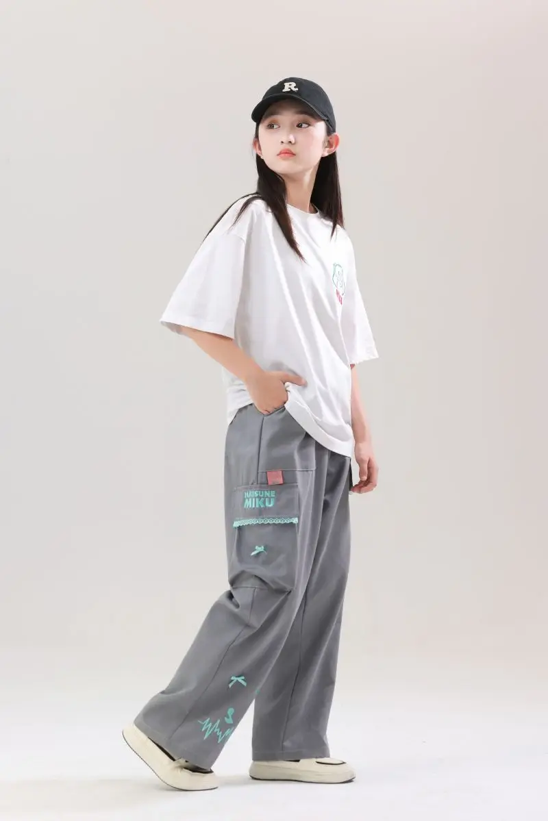 Cute Hatsune Miku Summer Multifunctional Comfortable Straight Overalls Cartoon Anime Fashionable Comfortable Casual Pants