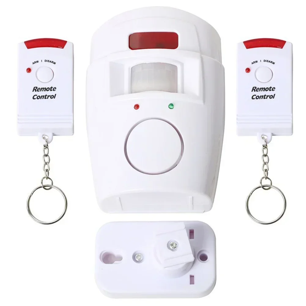 Sistema de alarma con Sensor infrarrojo PIR para seguridad del hogar, Detector de movimiento humano antirrobo, sirena de 105DB con 2 mandos a distancia de piezas