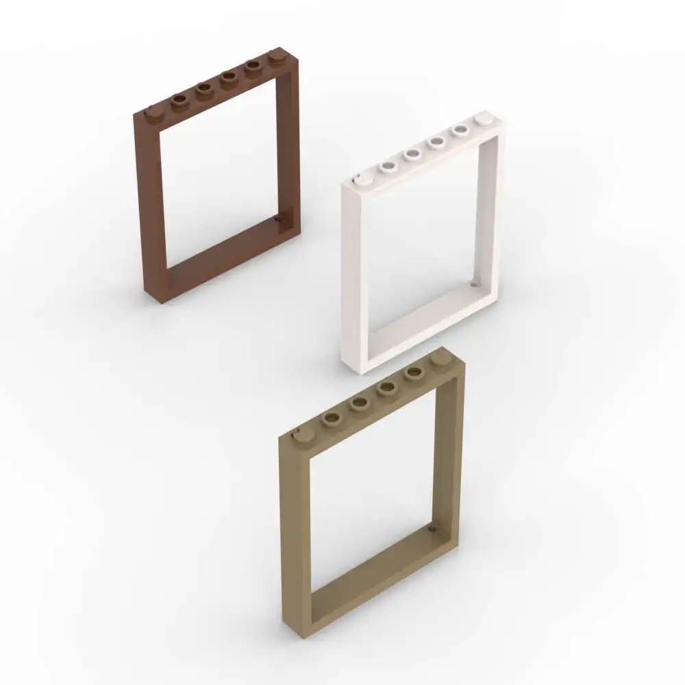 MOC 10PCS Window 42205 1x6x6 Building Block Kit Flat Front Door Frame Accessories Bricks DIY Idea Toy Children Kid Birthday Gift