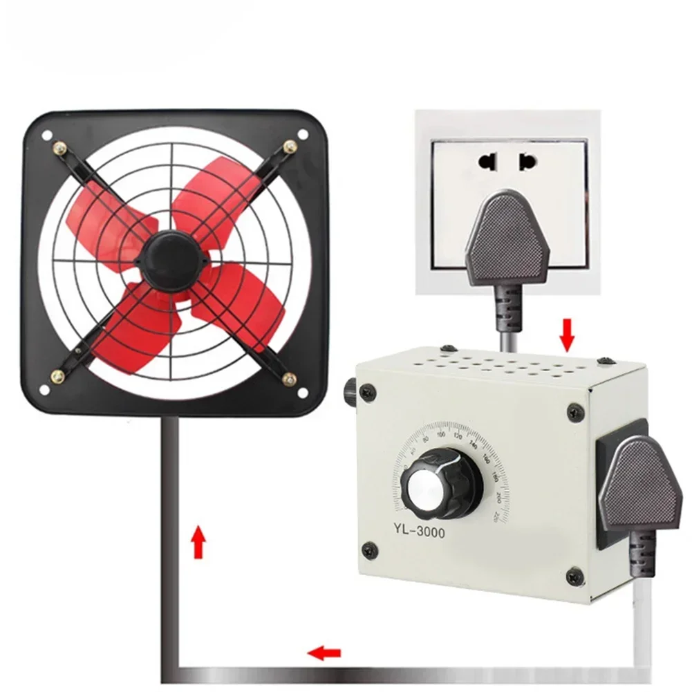 Reguladores de velocidad AC220V Reguladores de voltaje de tiristor de alta potencia con carcasa de aislamiento ignífugo 2500W para cables calefactores