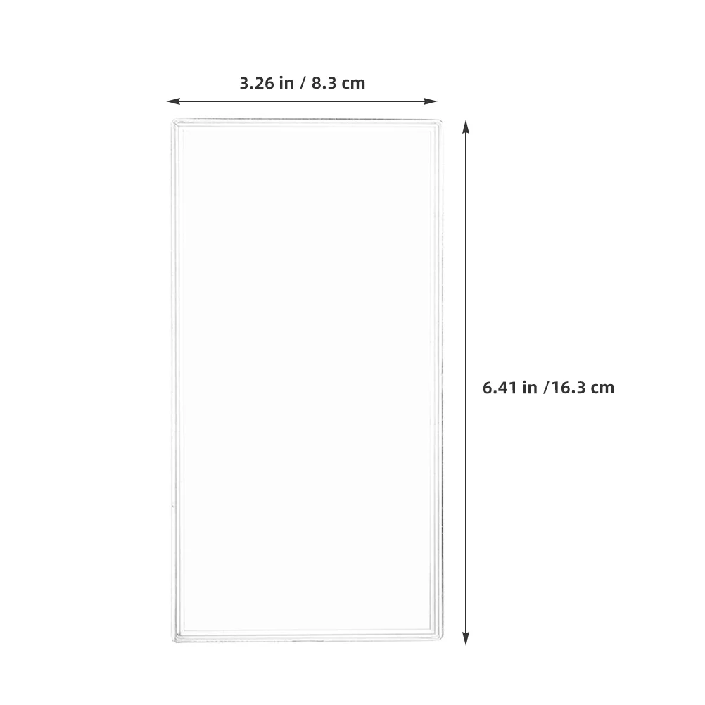 6Pcs Clear Plastic Paper Money Holders Commemorative Banknote Organizer Portable Storage Box for Collector Display