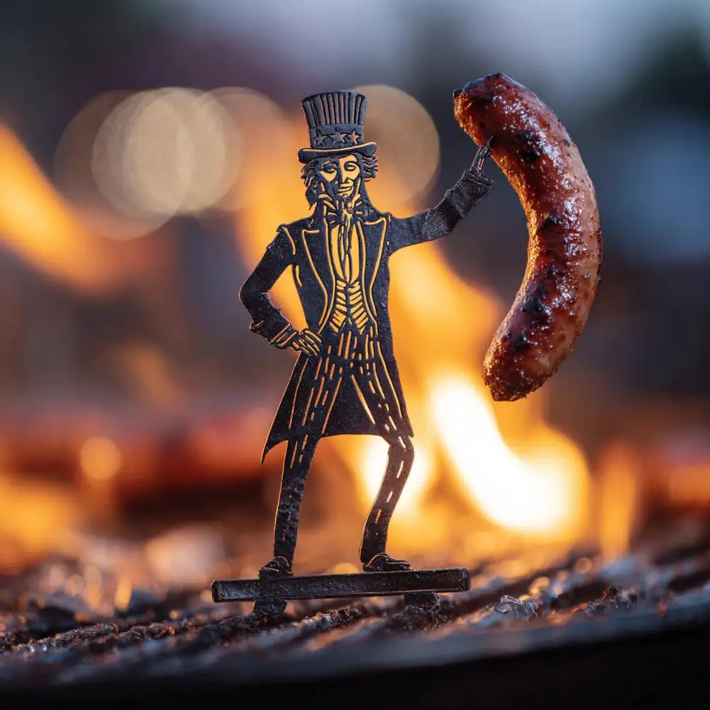 Bbq Sausage Grill Camping Accessories Funny Bbq Sausage Holder Stand Rust-proof Heat-resistant Hot Dog Grill Rack Portable