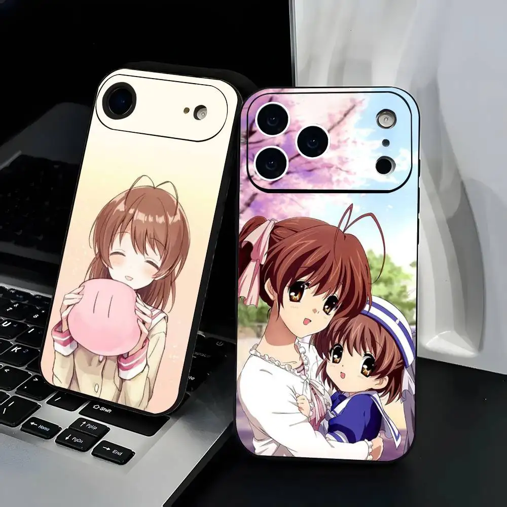 حافظة هاتف The Game Clannad حافظة هاتف عصرية باللون الأسود مصنوعة من مادة TPU لهاتف IPhone 12-17. تصميم مطلي بخاخ الأشعة فوق البنفسجية