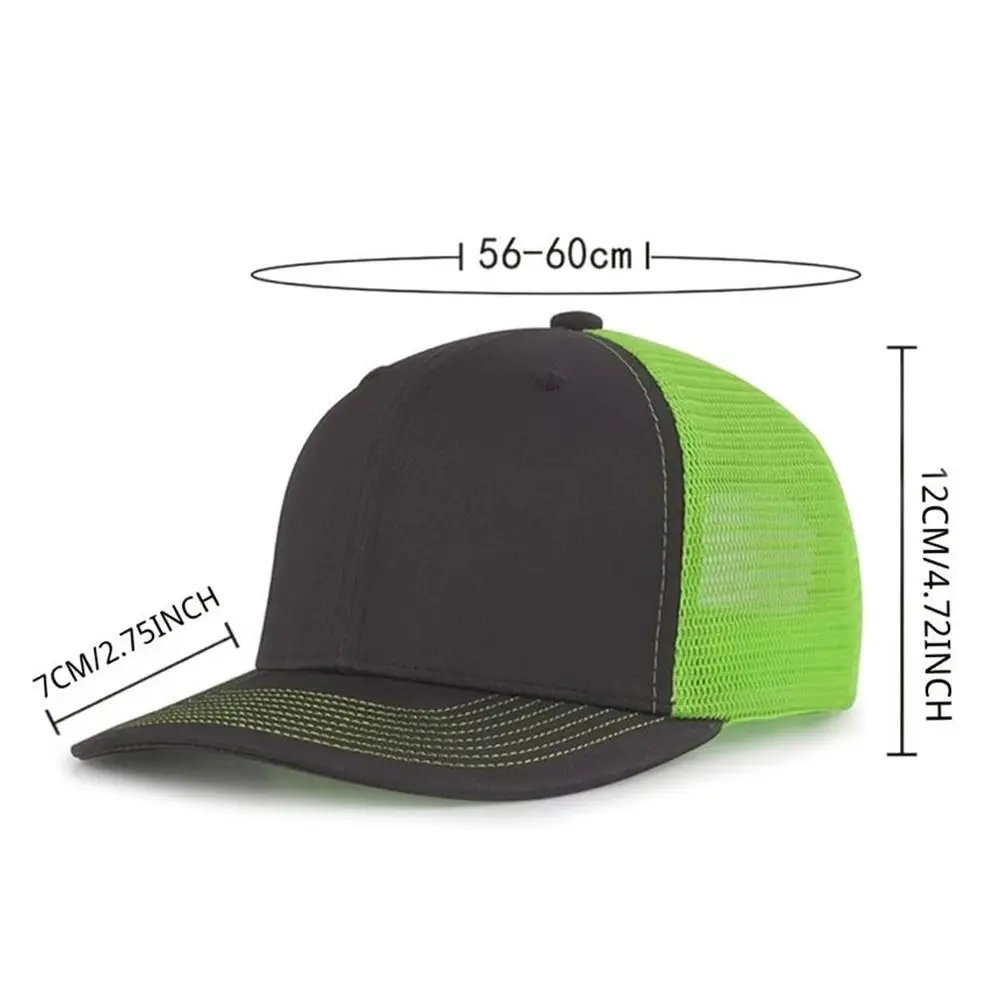 Gorra de béisbol informal de malla para verano, visera deportiva transpirable de Hip Hop, protección UV, gorras Snapback ajustables para exteriores