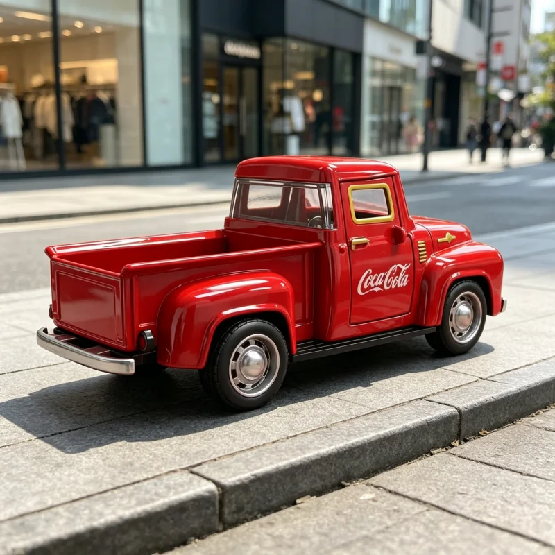 1/36 Retro Amerikanisches Rotes Pickup-Legierungs-Reaktionsspielzeugauto-Modell, Geeignet für Erwachsene als Sammlerstücke und Dekorationen – Detail 3