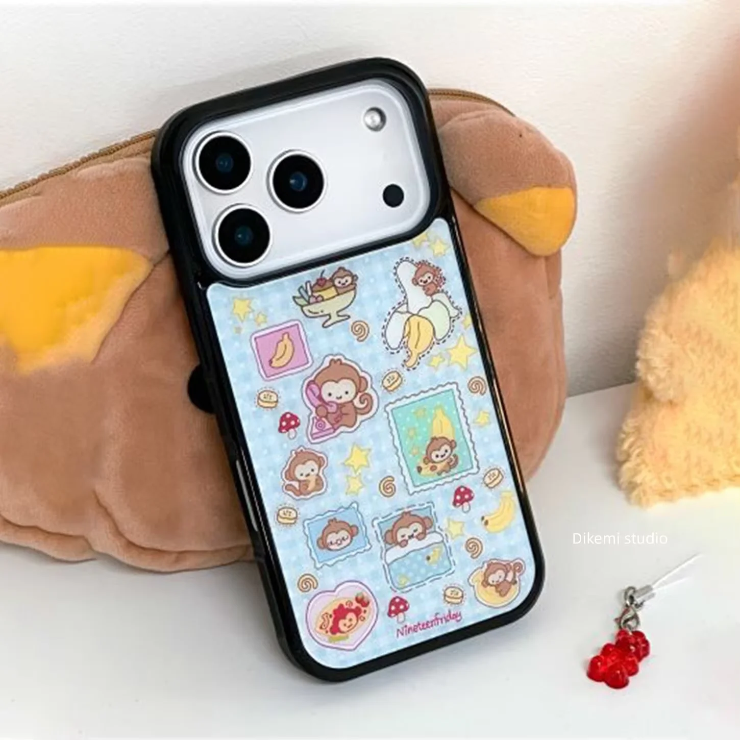 Korean Ins Pixel Cute Rabbit Angel Wings Girl's Pink Phone Case For iPhone 17 AIR 16 15 14 13 12 11 PRO MAX 7 8 PLUS Cover - view 2