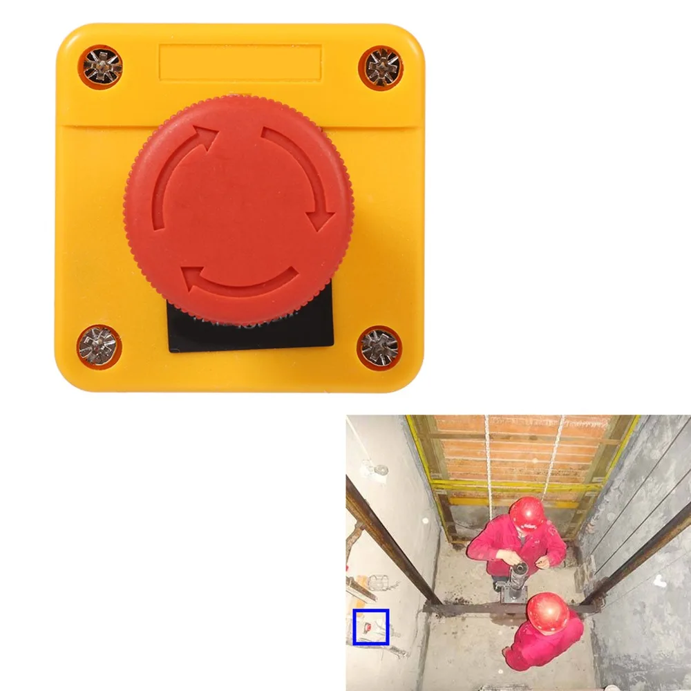 Red ​Emergency Stop Switch With Box 660V Emergency Stop Pushbutton Switch​ Push Button Electrical Equipment Machinery Safety view 6