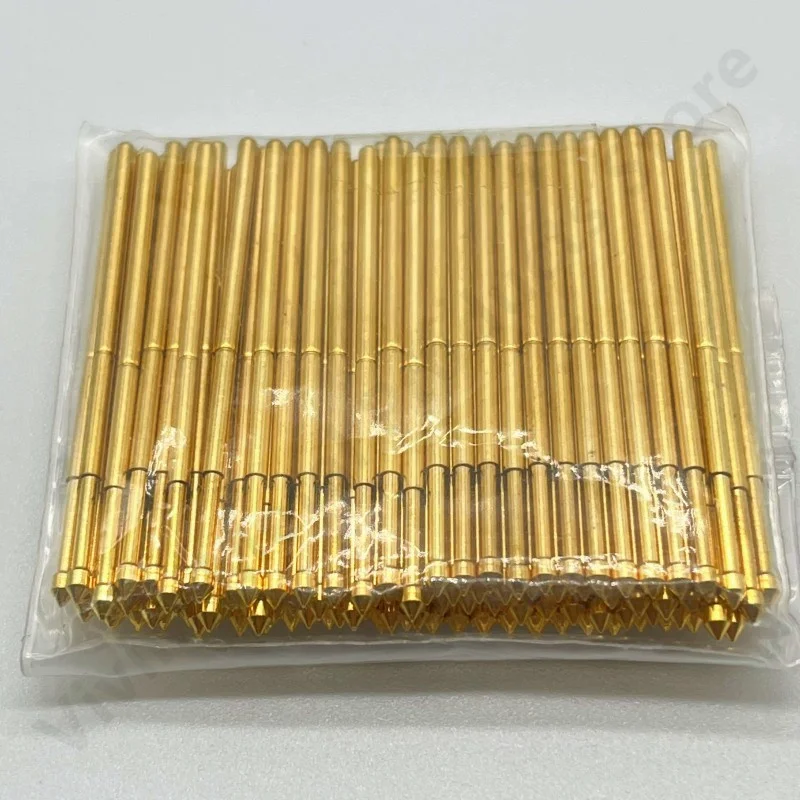 100PCS PA100-E2 Spring Test Probe PA100-E Test Pin P100-E P100-E2 Test Tool 33.35mm 1.36mm Needle Gold Tip Dia 1.50mm Pogo Pin