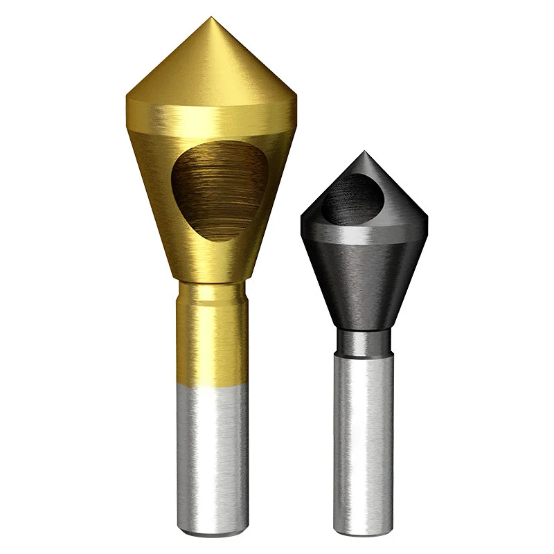 Inclined hole chamfering tool - stainless steel with cobalt - single-edge chamfering tool for removing burrs and de-scaling - 90