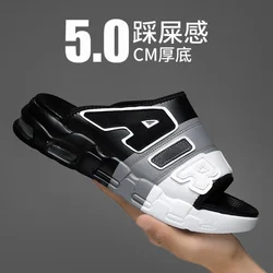 Push Men's AIR Slippers Mixed Color Fashion Mens Anti-wear Shoes Men Summer Outdoor Hard-Wearing Sandals Beach Sports Footwear