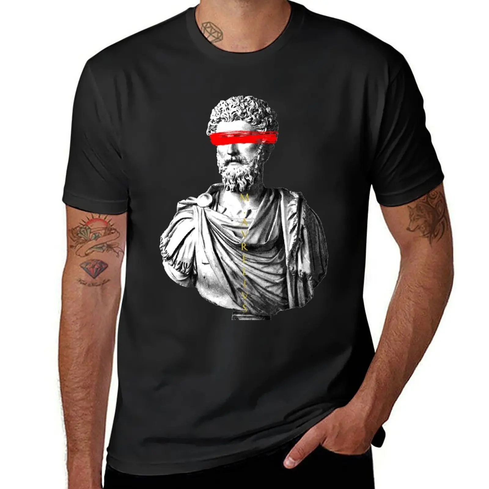

Marcus Aurelius T-Shirt baggy shirts T-shirts man plus sizes designer shirts cotton t shirt men