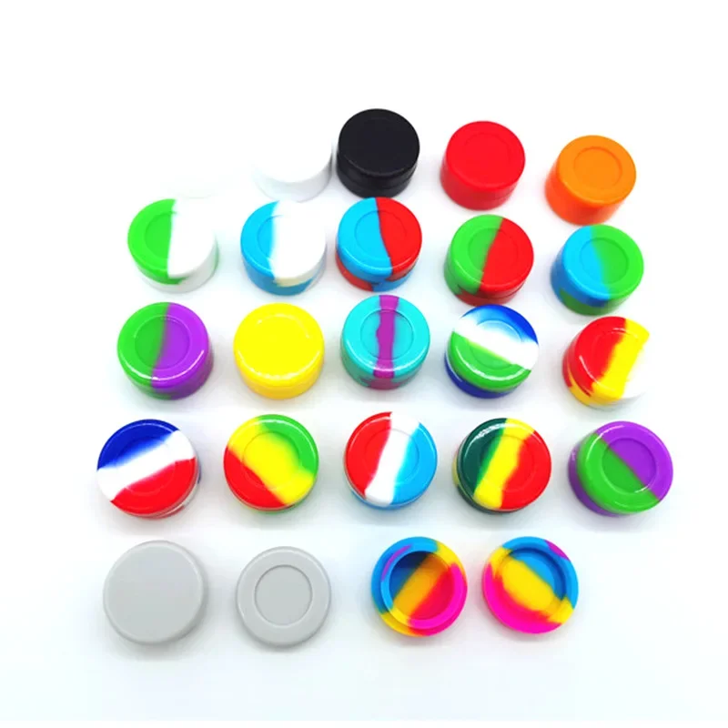 2/3/5mL Silicone Multi-purpose Storage Boxes with Lid Pill Capsule Cream Small Objects Holder Mini Round Storage Box