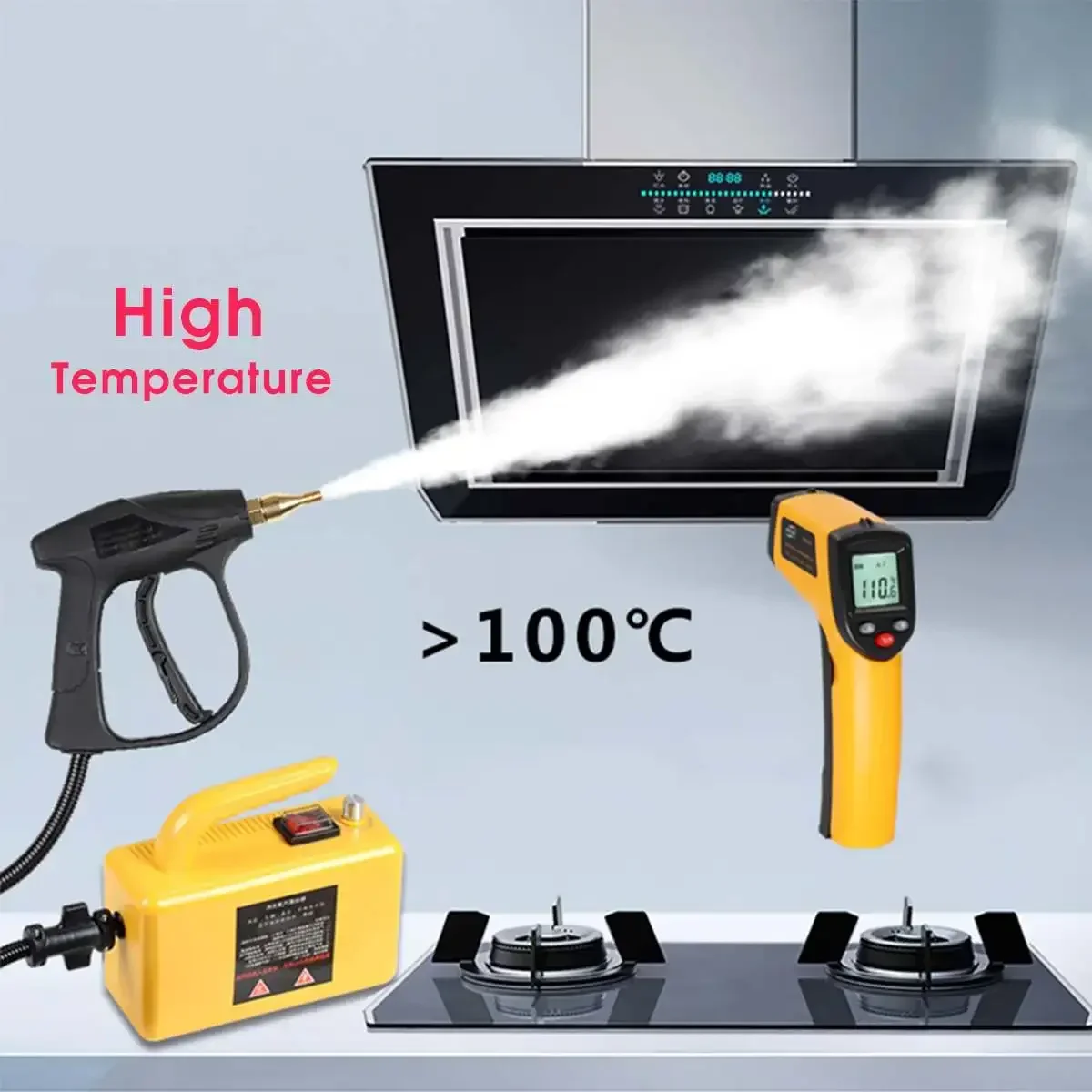 220V 2600W/3000W Professional Steam Cleaner Handheld Steam Generator High Pressure Cleaning Machine for Household Kitchen