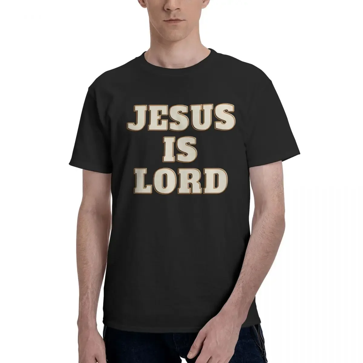 Christian Jesus Is Lord Oversized T Shirt Crewneck Pops Men Women Man Tee Graphic T Shirts Y2K Short Sleeve Tops