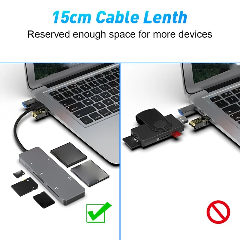 Imagem -04 - Leitor de Cartão Multifunções Usb 3.0 para pc Acessórios para Laptop Cfast cf xd sd tf em 5gbps