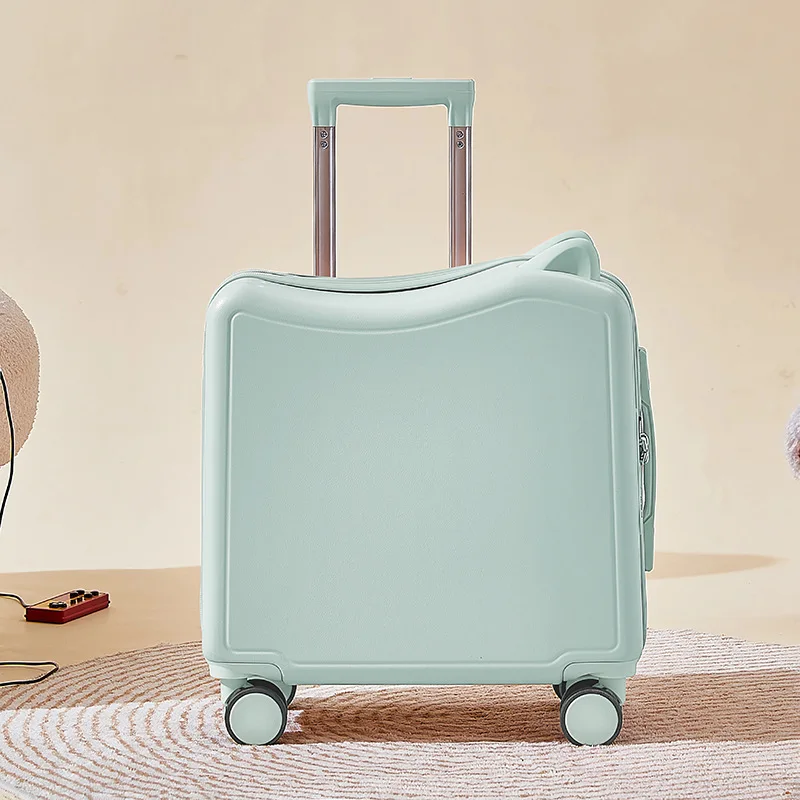 Kids Luggage, Ride-on Trolley Suitcase, Cute & Lightweight Carry-on Case with Combination Lock for Boys & Girls