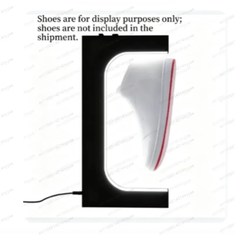 Magnetic Levitation Floating Shoe Display Stand Swivel Sneaker Stand LED Light Rotation Advertising Store Collection Display