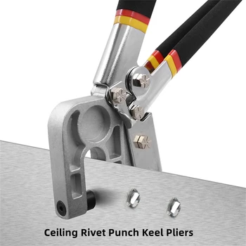 11 Inch Kiel Tang 0.5-0.8Mm Licht Staal Plafond Klinken Ponsen Vaste Sluit Installatie Handgereedschap Platen Oogje nijptang