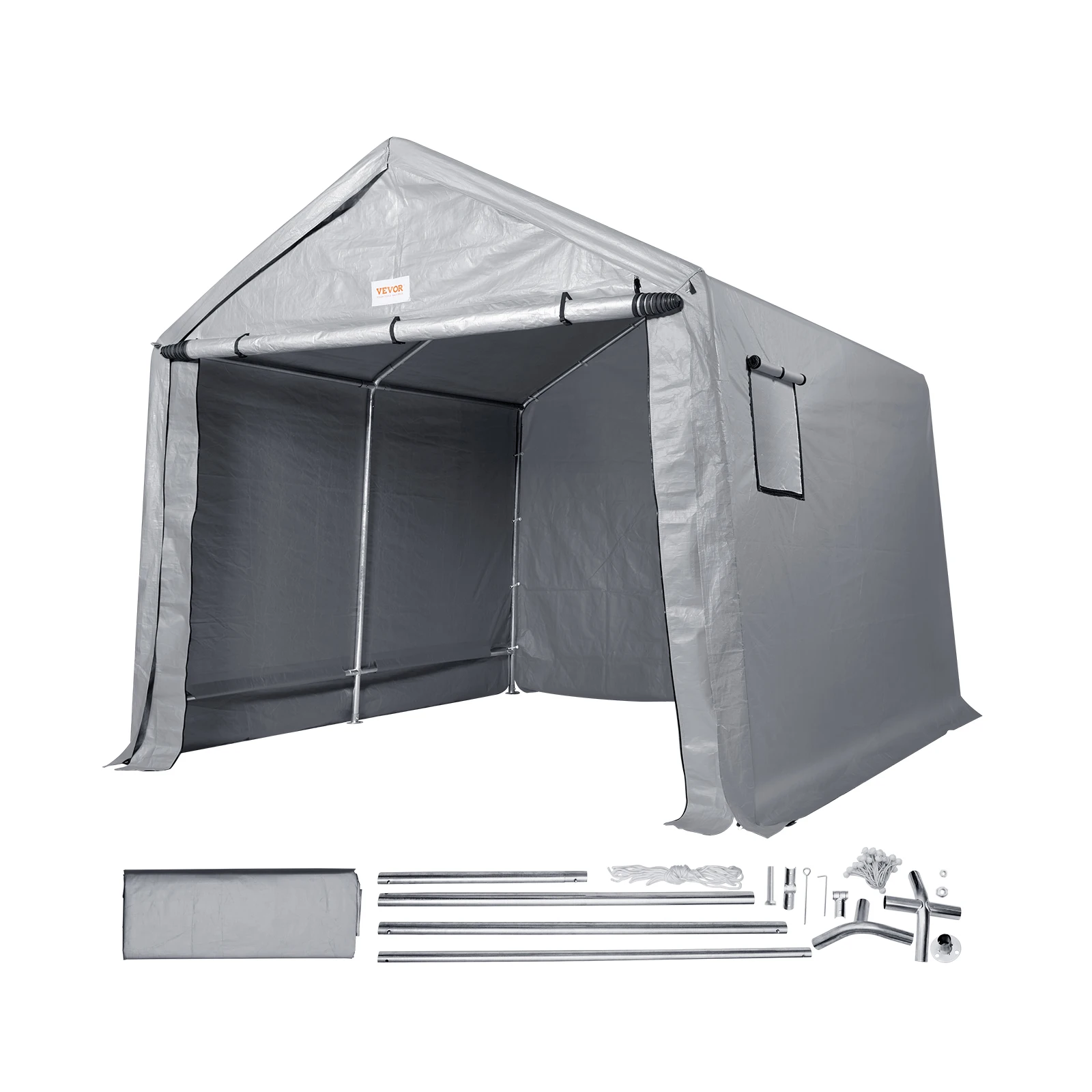 VEVOR Portable Shed Outdoor Storage Shelter 5 Sizes Waterproof Heavy Duty All-Season Instant Storage Tent Tarp Sheds For Motor