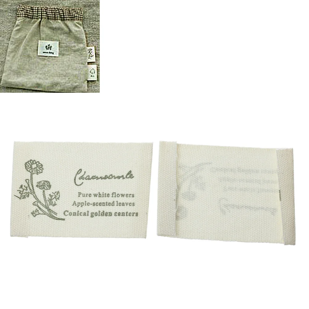 DoreenBeads Cotton Woven Printed Garment Labels Tags DIY Scrapbooking Craft Rectangle Green Coat Bag Sewing Crafts, 10-200PCs