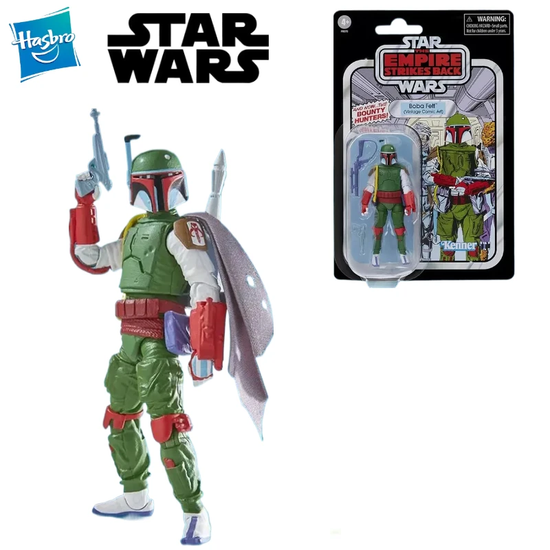 

New Original Hasbro Kenner Star Wars The Empire Strikes Back Boba Fett Vintage Comic Art Action Figure Model Toy Gift