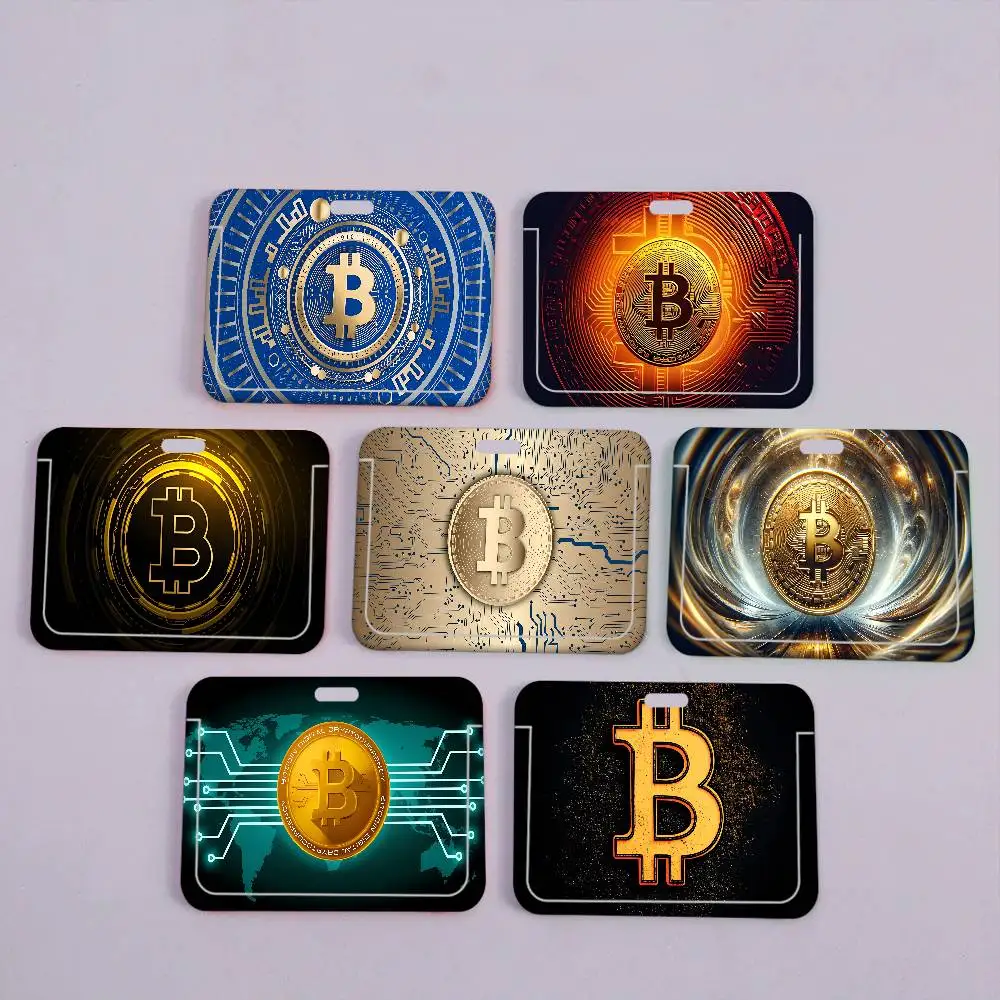 

Популярный держатель для карт с логотипом Bitcoin, для удостоверений сотрудников компании, рабочих пропусков, деловых принадлежностей