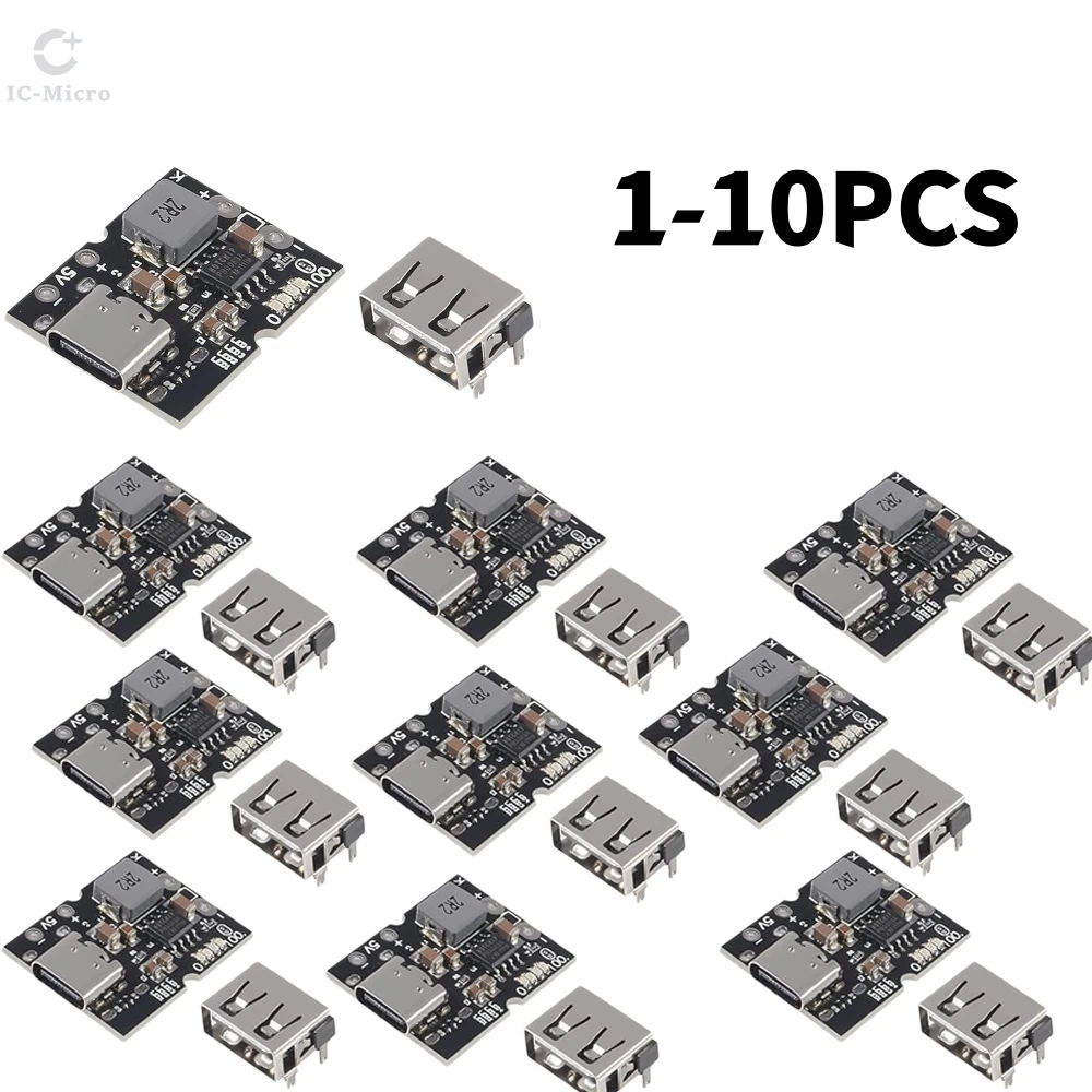 XCW High-precision 5V2A charge-discharge integrated module Type-C input compatible with 4.2V lithium battery 1-10PCS
