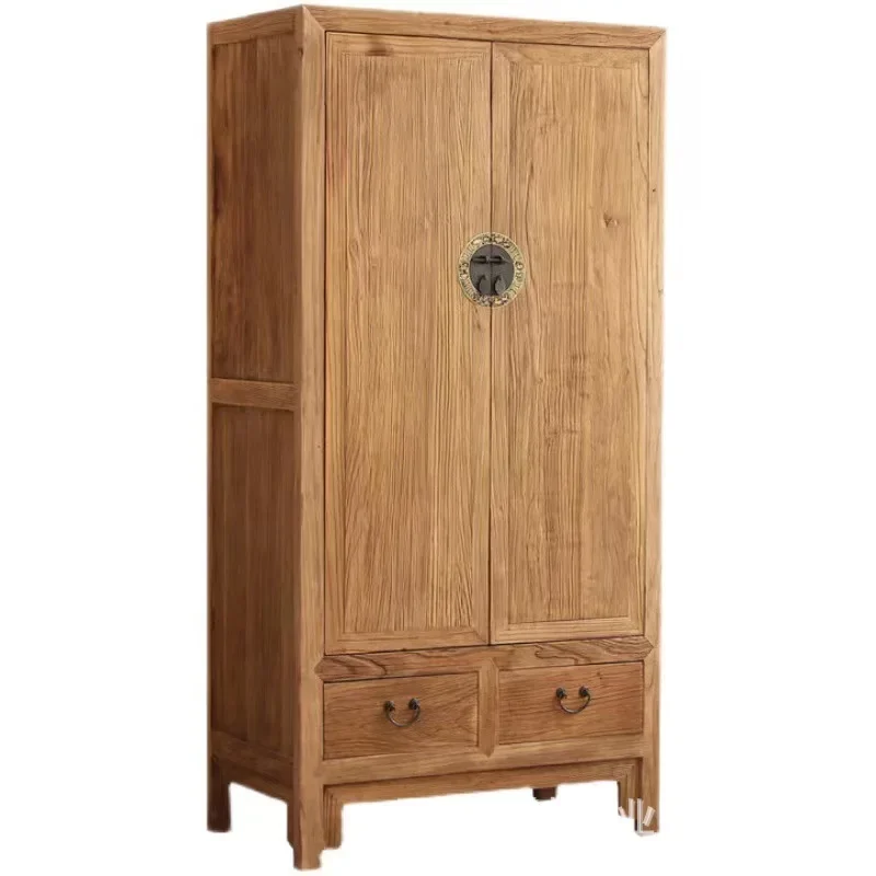 

Home Bedroom New Chinese Zen Wardrobe Solid Wood Locker