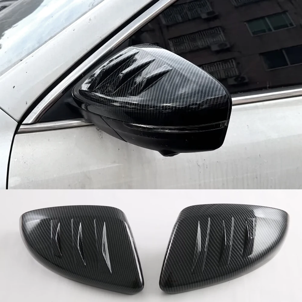 

Carbon Fiber Look Side View Wing Mirror Cover Trim Stickers For 2021-2024 MG HS Accessories Car Modified