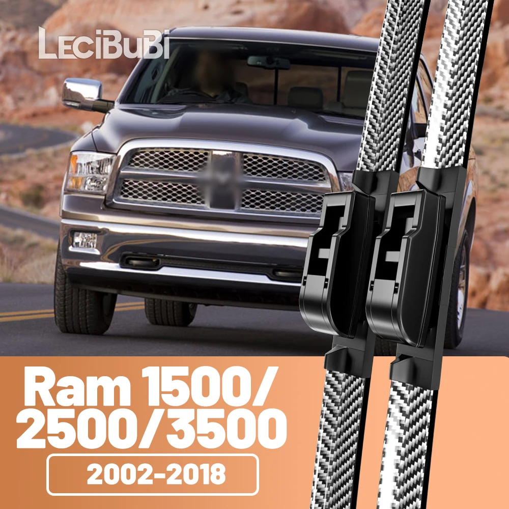 

2 шт., щетки стеклоочистителя переднего стекла, дворники из углеродного волокна для Dodge Ram 1500 2500 3500 2002-2018 2005 2008 2009 2010