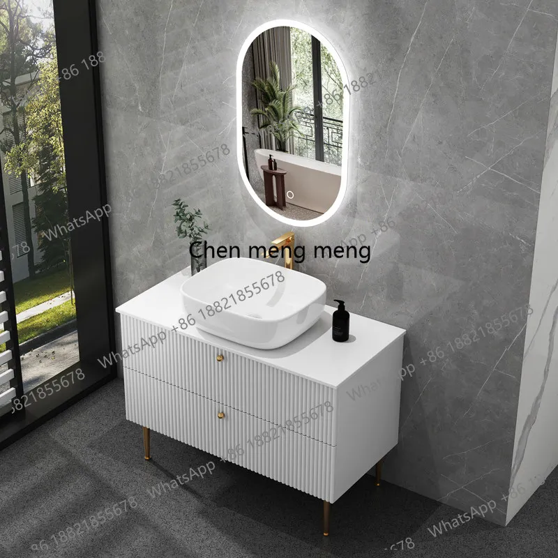Bathroom cabinet combination, toilet, slate hand wash basin, modern marble bathroom wash cabinet