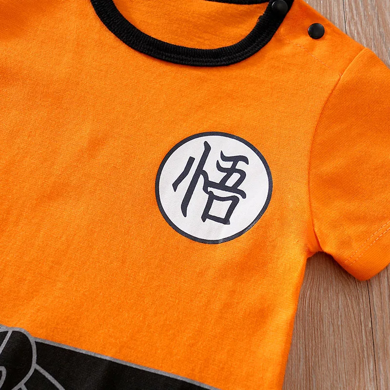 Newborn Clothing Handsome Anime Role Play Cotton Comfortable And Soft Summer Boys And Girls Short Sleeved Baby Triangle Jumpsuit