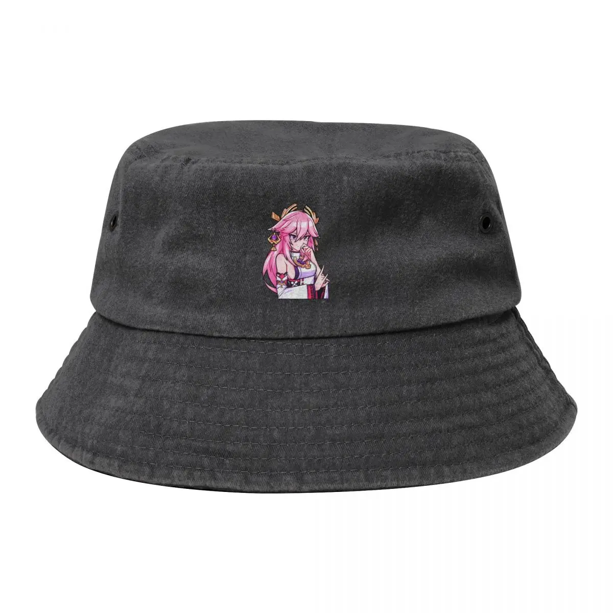 Yae Miko Bucket Hat Golf Hat Man Hip Hop Hats Man Women's