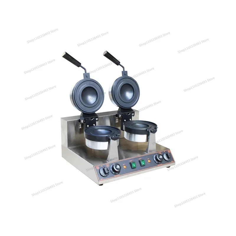 For Commercial Double Head Spin Ice Cream Burger Maker, Sandwich Toast Waffle Maker