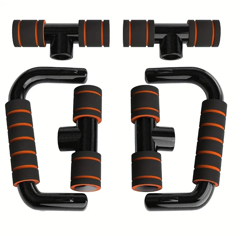 1 Pair Ergonomic Push-Up Bars for Men - Non-Slip, Portable Strength Training Stands with Textured Grip, 300 lbs Capacity