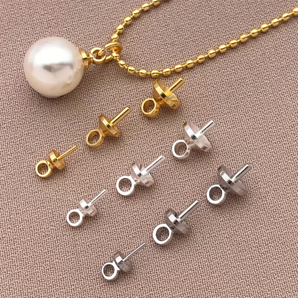 Gold Silver High Quality Strong Color Preserving Sheep Eye Pendant Pearl Jewelry Holder Handmade DIY Pendant Accessories