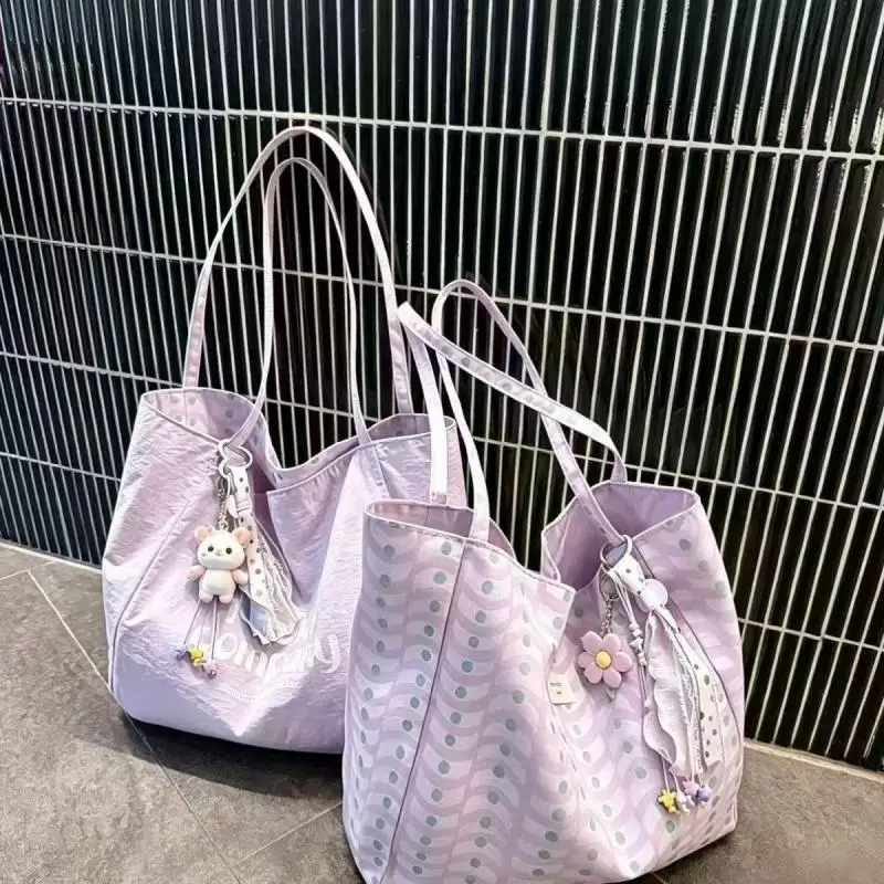 1 Stück Koreanischer Stil Wendbare Canvas-Tragetasche Große Kapazität Lässige Schultertaschen für Frauen Studenten Arbeit Geschenk Einkaufstaschen – Detail 12