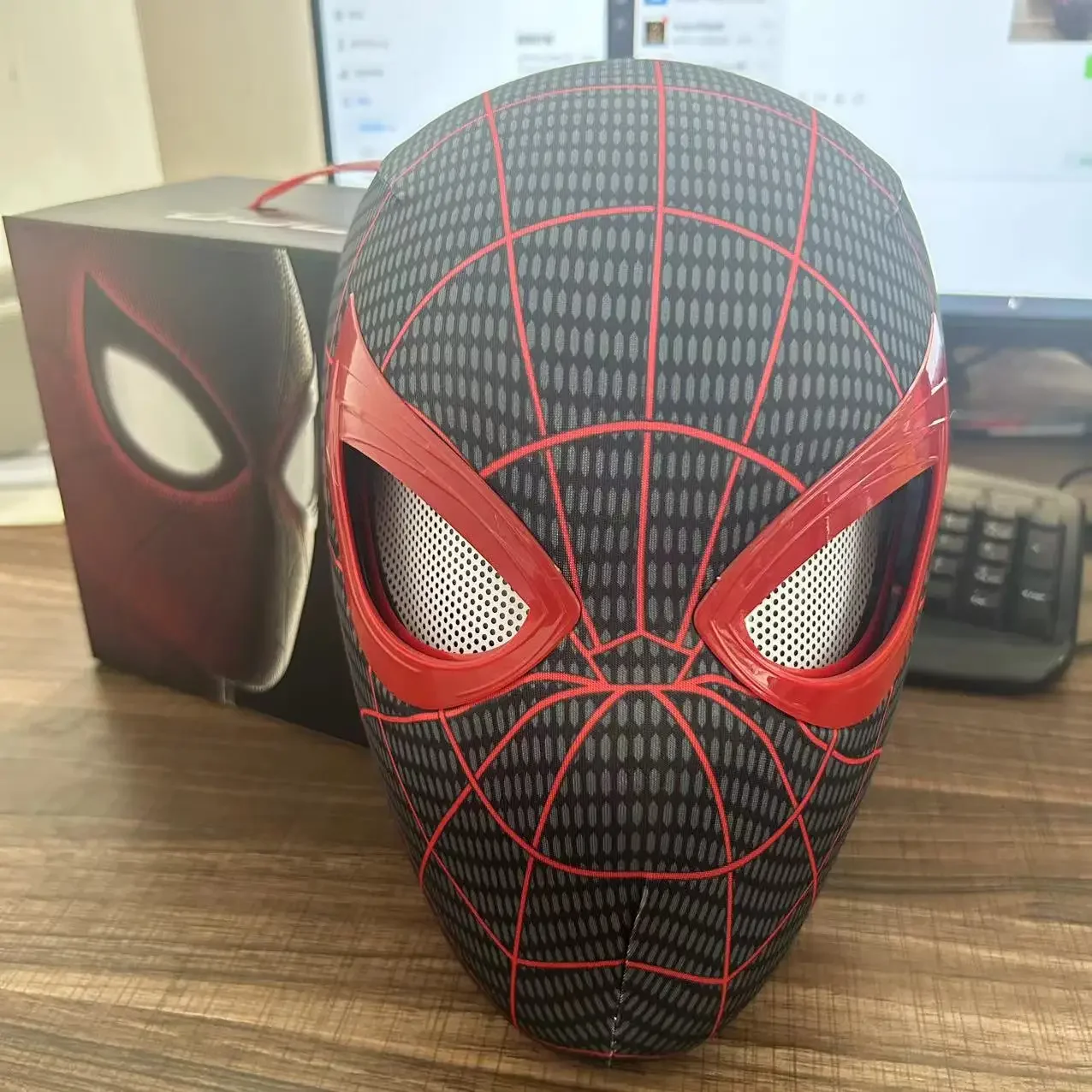 2024 New Spider-man:no Way Home Spider Man Mask Luxury Helmet Moving Eyes Movable Mask Cosplay Decoration Gift Toys