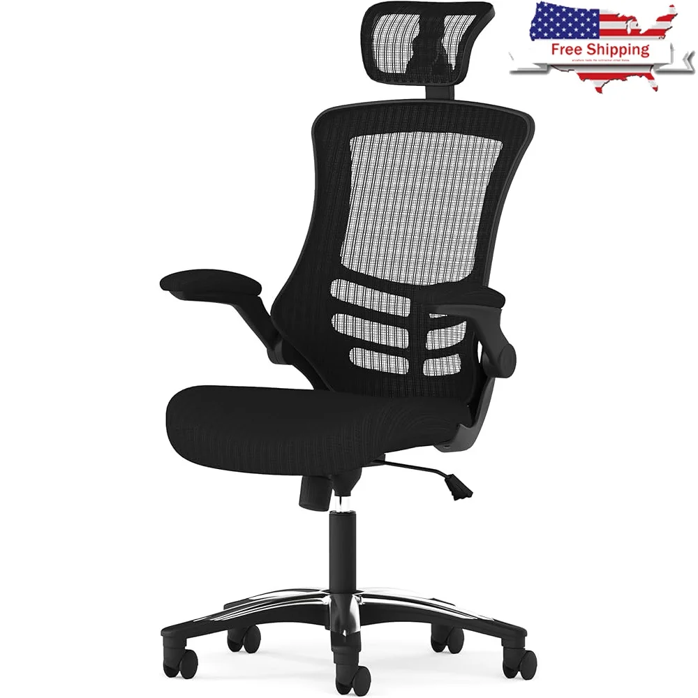 

Ergonomic High-Back Swivel Office Chair with Adjustable Lumbar Support Task Chair Home Office Study Executive Suite