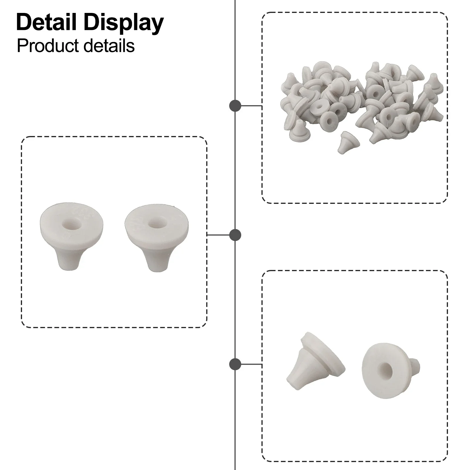 Replacement Shower Head Nozzles Spray Hole Silicone Nozzle White For 4mm Opening Size Shower Head Replace Parts