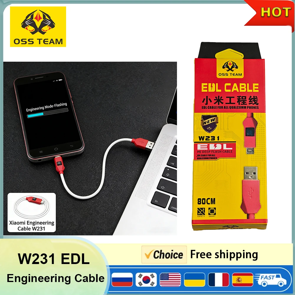 

Кабель OSS W231 EDL для инженерной диагностики Xiaomi Qualcomm 9008 – инструмент для прошивки/разблокировки телефонов с блокировкой BL