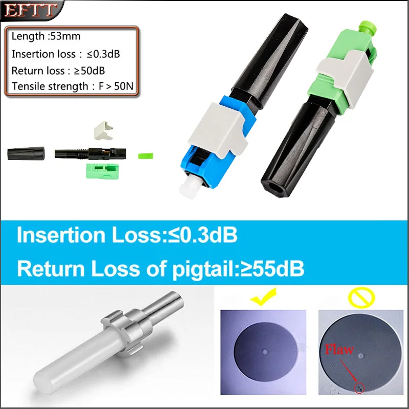 

New SC UPC Single-Mode Fiber Optic Quick Connector FTTH Cold Connector Tool SC APC Optic Fast Connector Field Assembly Adapter