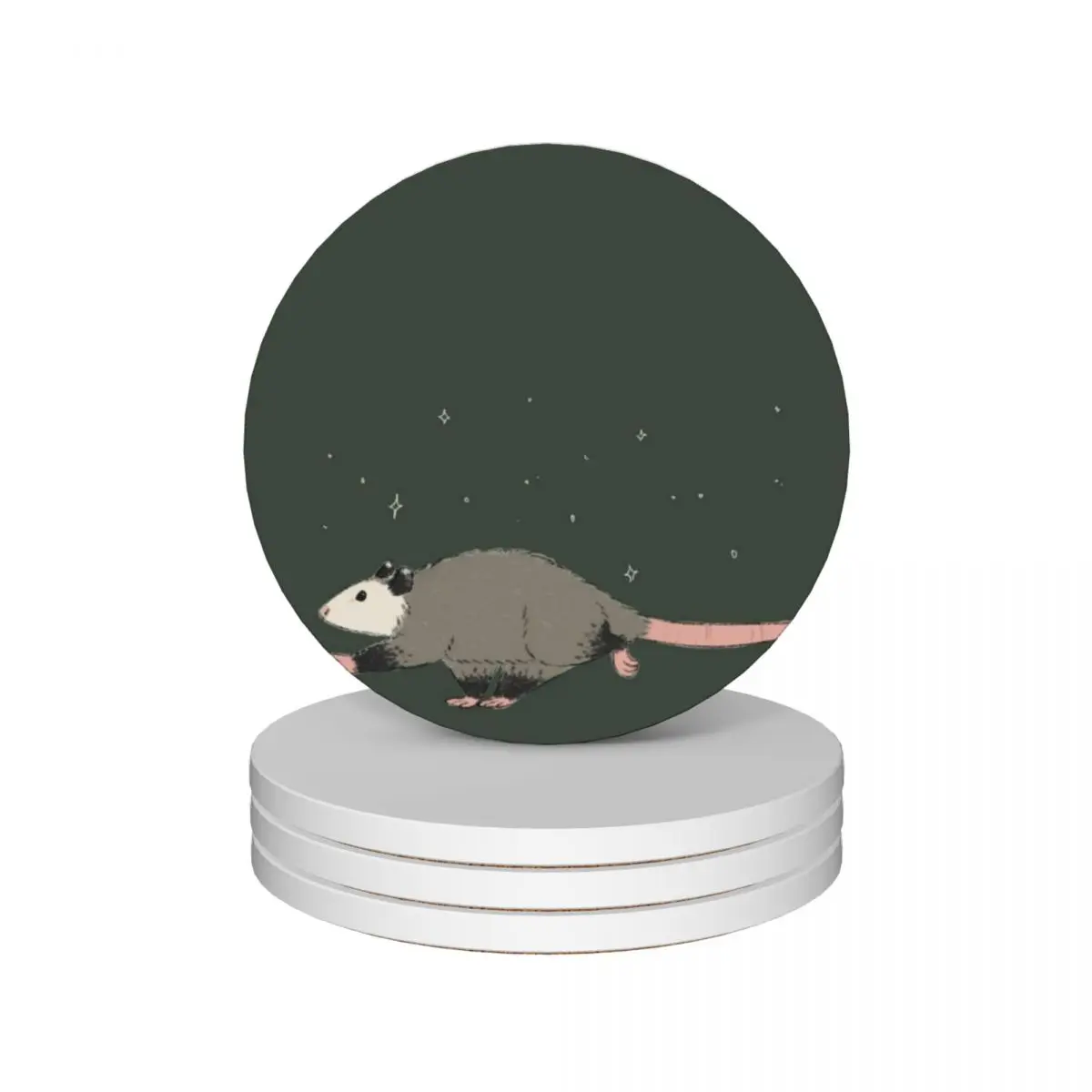 

Big Step Possum Ceramic Coasters (Set of 4) mug set bulk household utensils kitchen Coasters