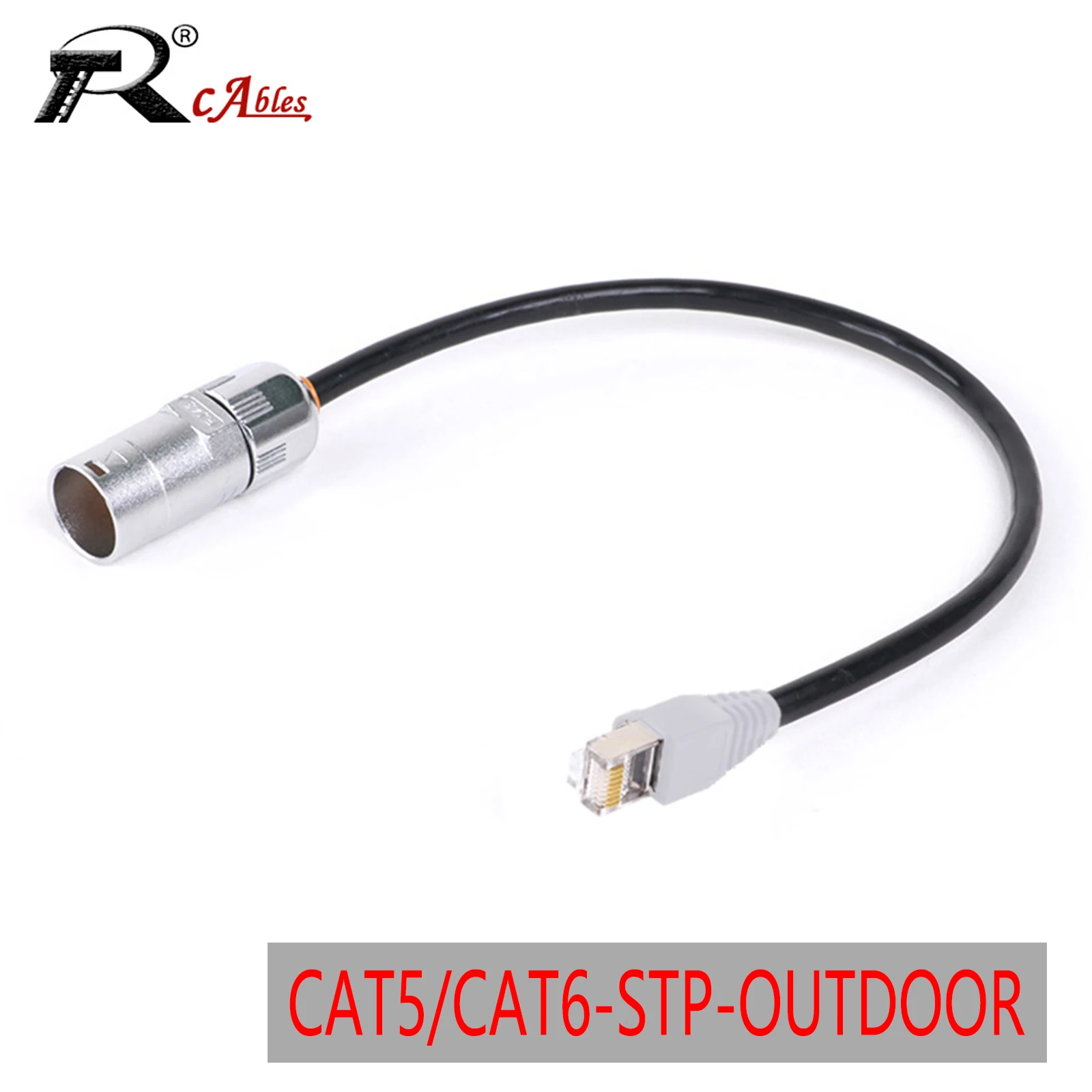 0.3M-20M Waterproof CAT6/CAT5 Shielded Ethercon Cable with Booted RJ45, Tactical Locking Ethernet, Zinc Alloy Shell Connectors