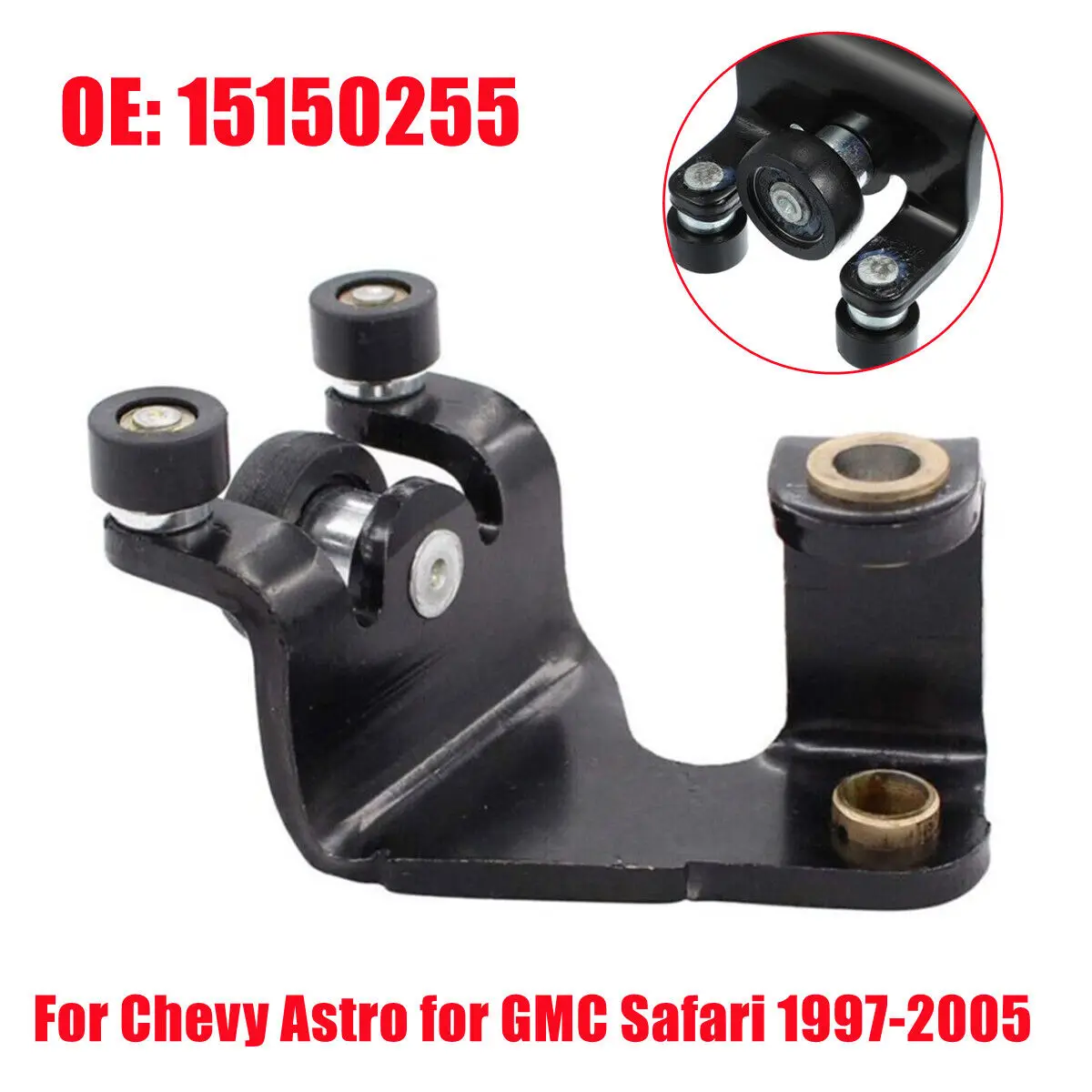 

For Chevy Astro For GMC Safari Van 1997-2005 15150255 Side Sliding Door Roller Middle Bracket Metal Black Car Auto Accessories