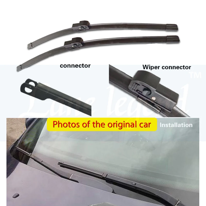 Wiper Front Wiper Blades For Audi A4 B6 8E/8H Oct. 2000-Nov. 2003 2001 2002 Windshield Windscreen Front Window 22