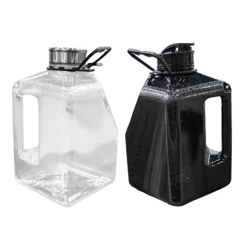 

Dumbbell Water Bottle 2.7L Dumbbell Water Jug With Magnet Clear Big Capacity Sports Kettle With Leak Proof Lid For Women